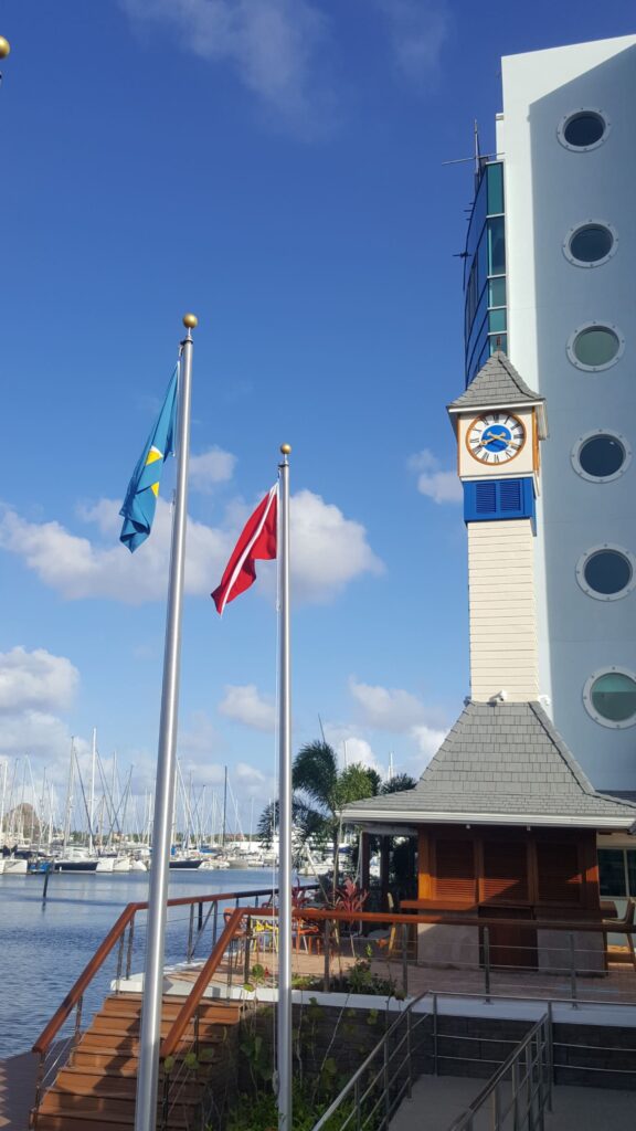 Turmuhr für die Marina in St. Lucia